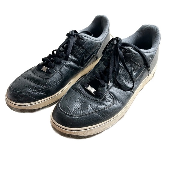 Nike Air Force 1 Men's Black Sneakers Size 15 Basketball Athletic Grunge - Picture 1 of 13